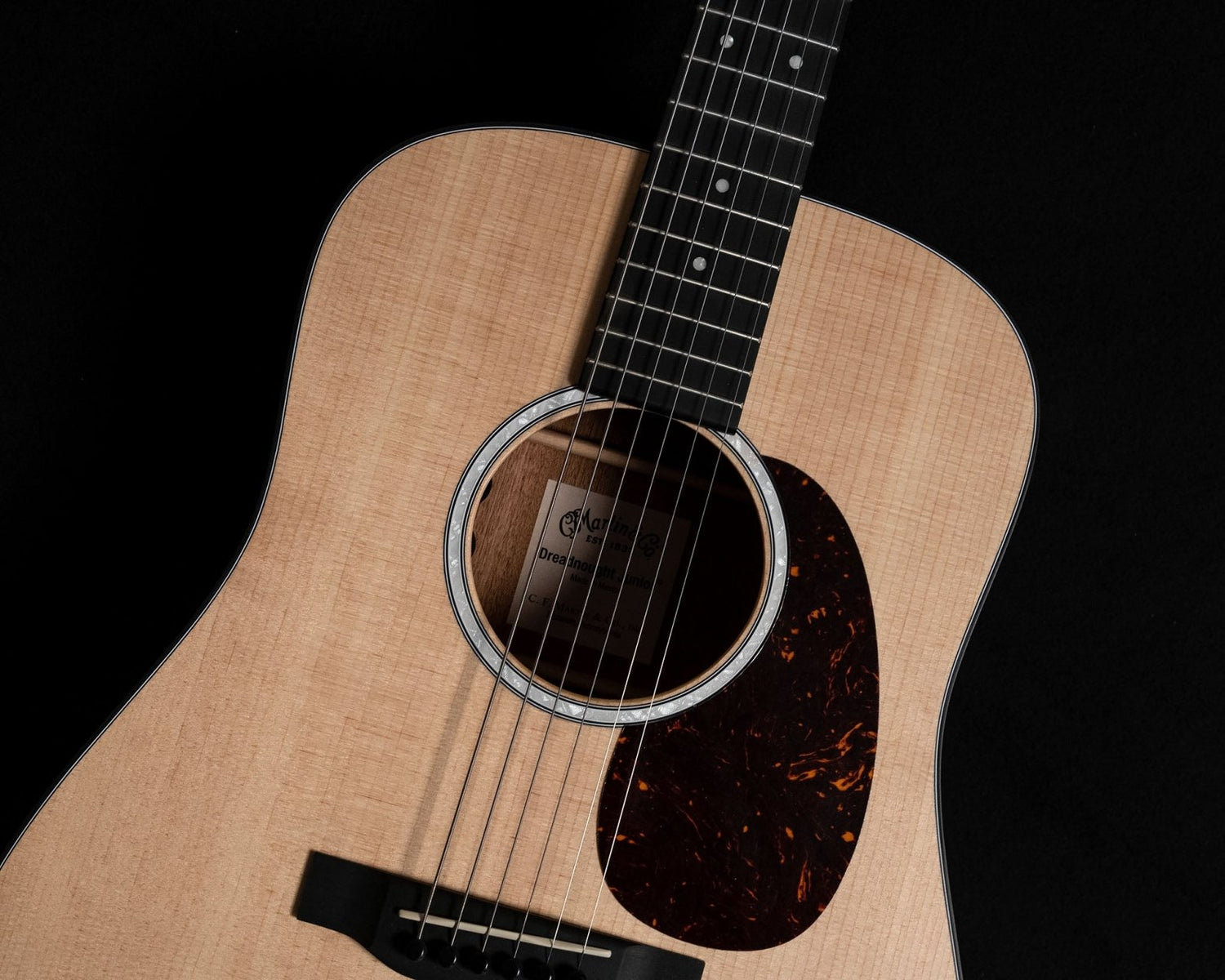 Martin DJr-10E Spruce Top Dreadnought Junior Acoustic-Electric Guitar Natural - Dave’s Woodstock Music