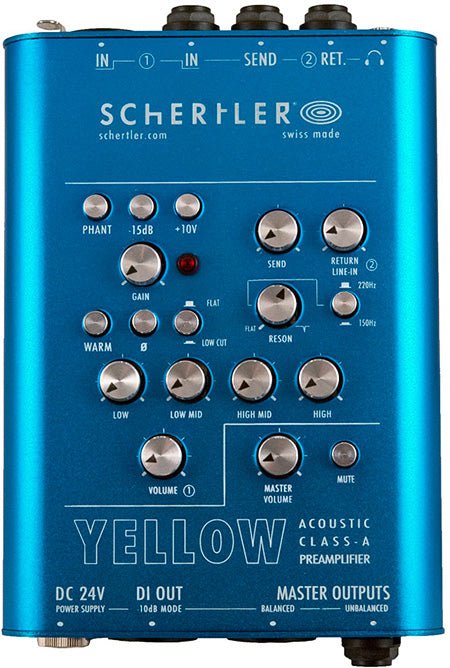 Schertler Yellow Single Preamp - Dave’s Woodstock Music